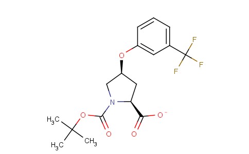 1,2-Pyrrolidinedicarboxylic acid, 4-[3-(trifluoromethyl)phenoxy]-, 1-(1,1-dimethylethyl) ester, (2S,